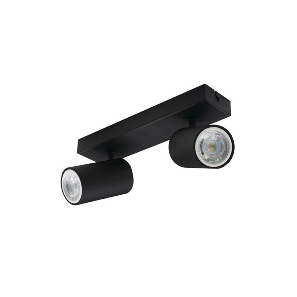 Spot Double Noir Ampoules Gu10 noir, MILLUMINE