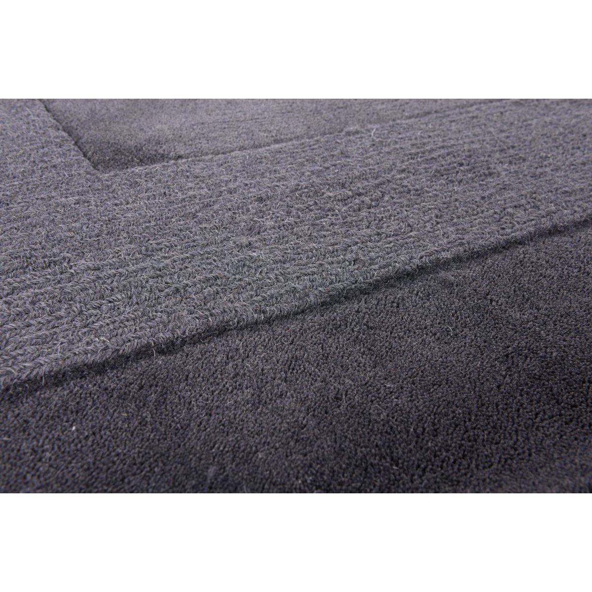 Tapis de salon en laine - USEDOM anthracite, THEKO
