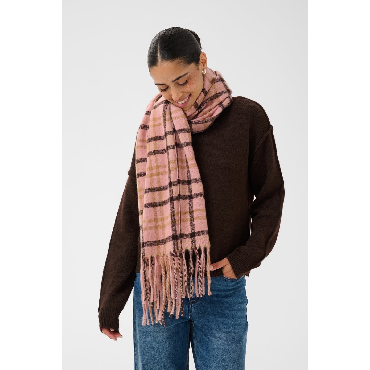 Écharpe rose pink/multi check, KAFFE