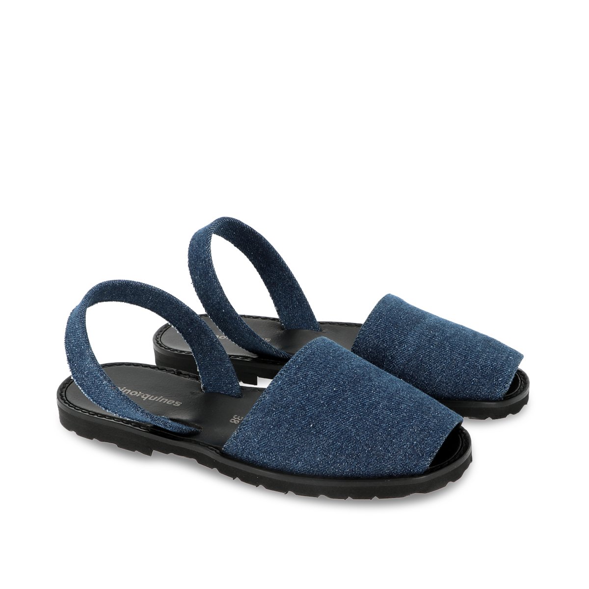 Sandales plates Avarca bleu nuit, MINORQUINES