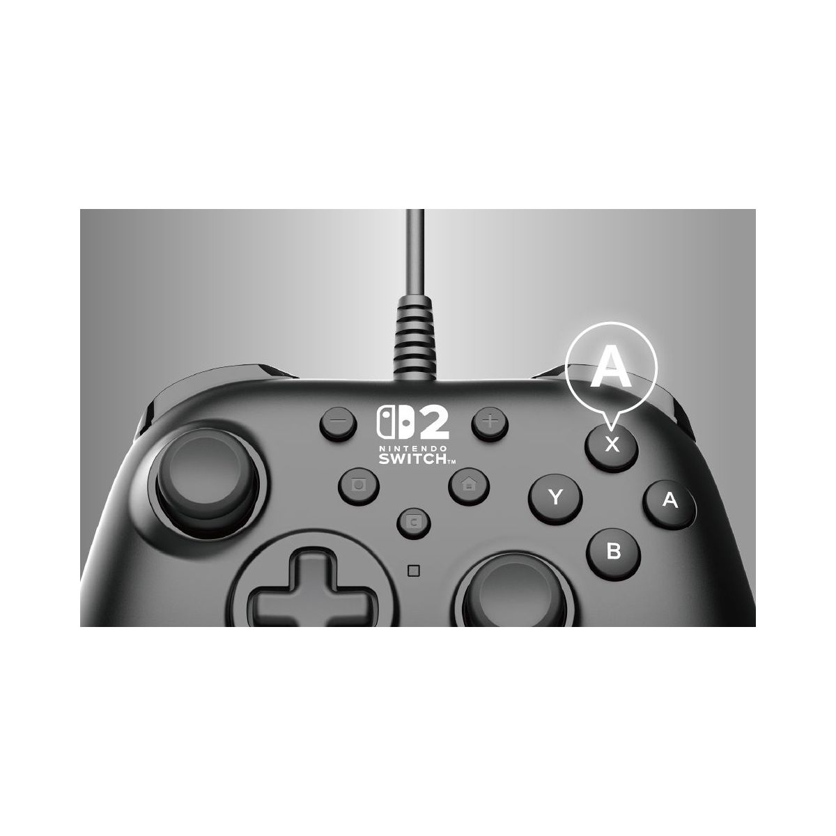Manette Horipad Turbo Noir Switch 2 couleur unique, HORI