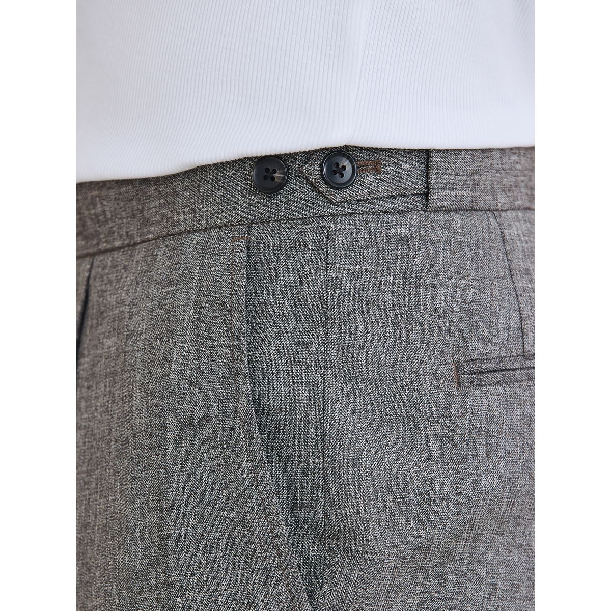 Pantalon texturé avec languettes d’ajustement naturel, NEXT