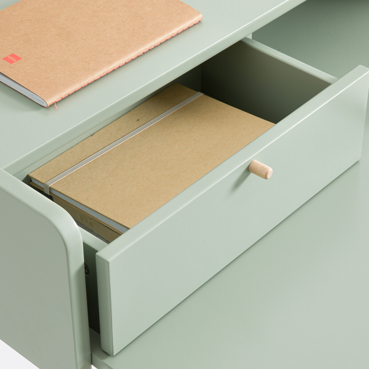 Bureau enfant avec réhausse Zag vert de gris, LA REDOUTE INTERIEURS