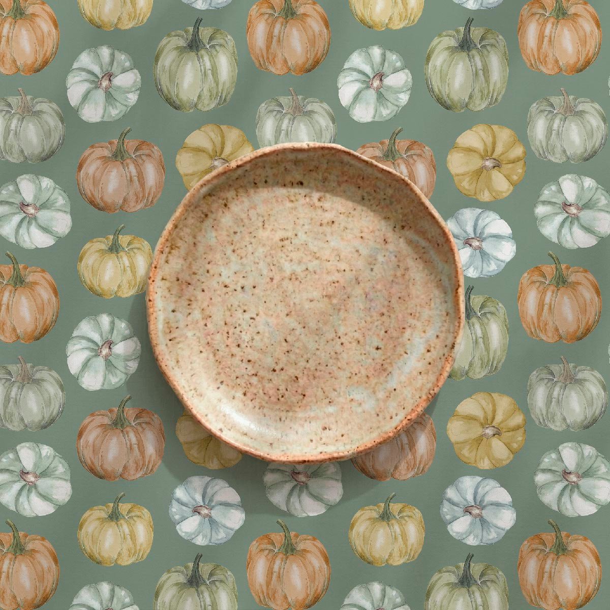 Nappe anti-taches Pumpkin verde - coton 100% - vert, NAF NAF HOME