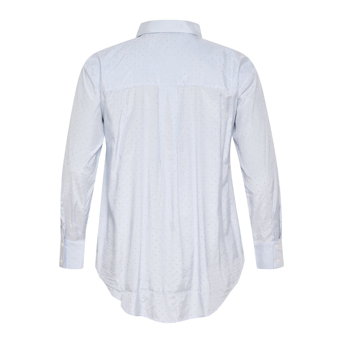 Long sleeved shirt bleu/blanc rayures, KAFFE CURVE