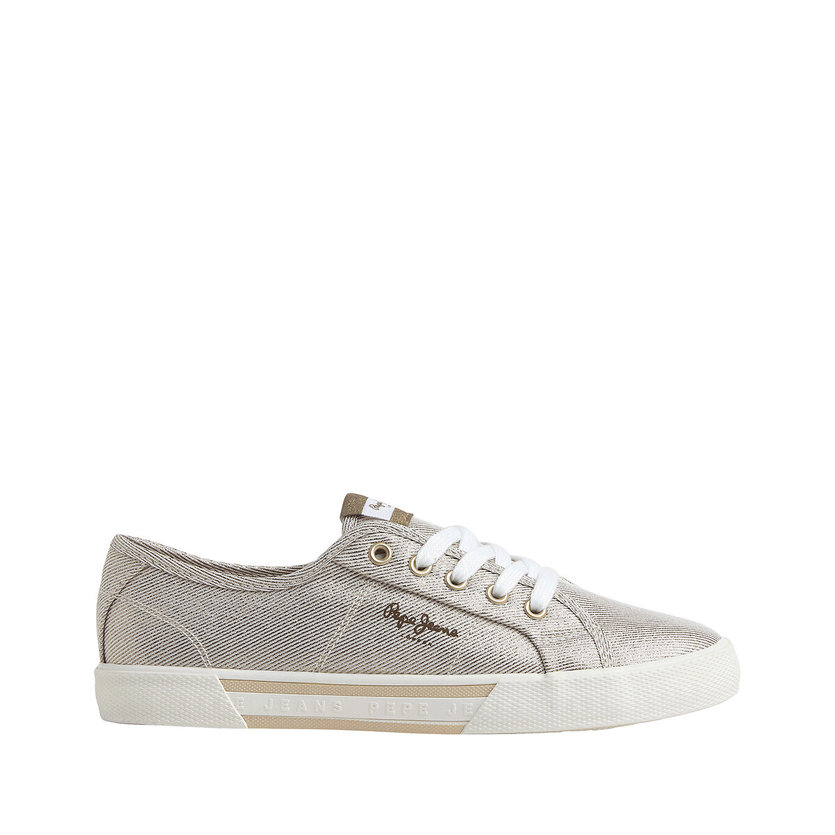 Baskets en toile Brady doré, PEPE JEANS