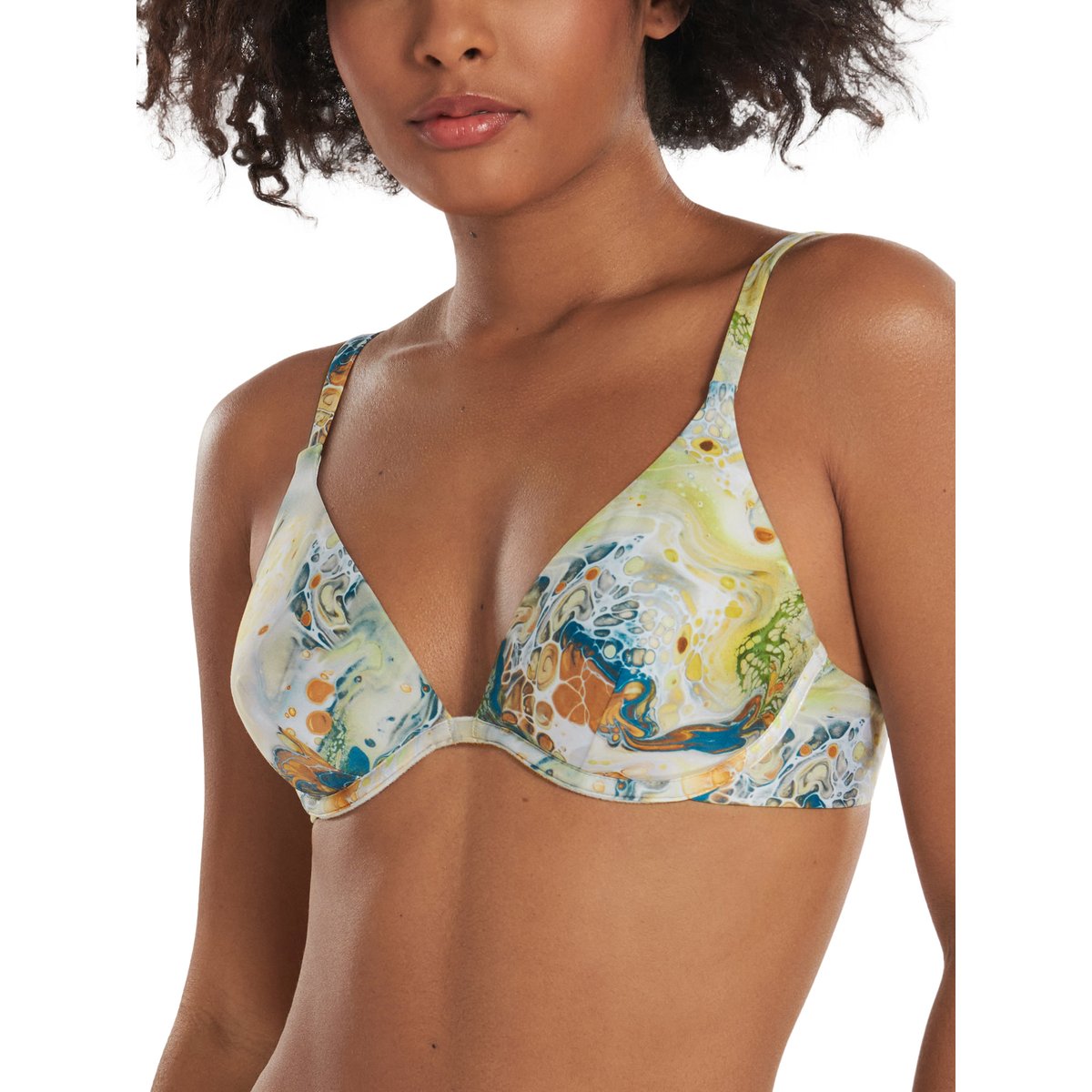 Haut maillot de bain armaturé multipositions Indonesia vert, LISCA