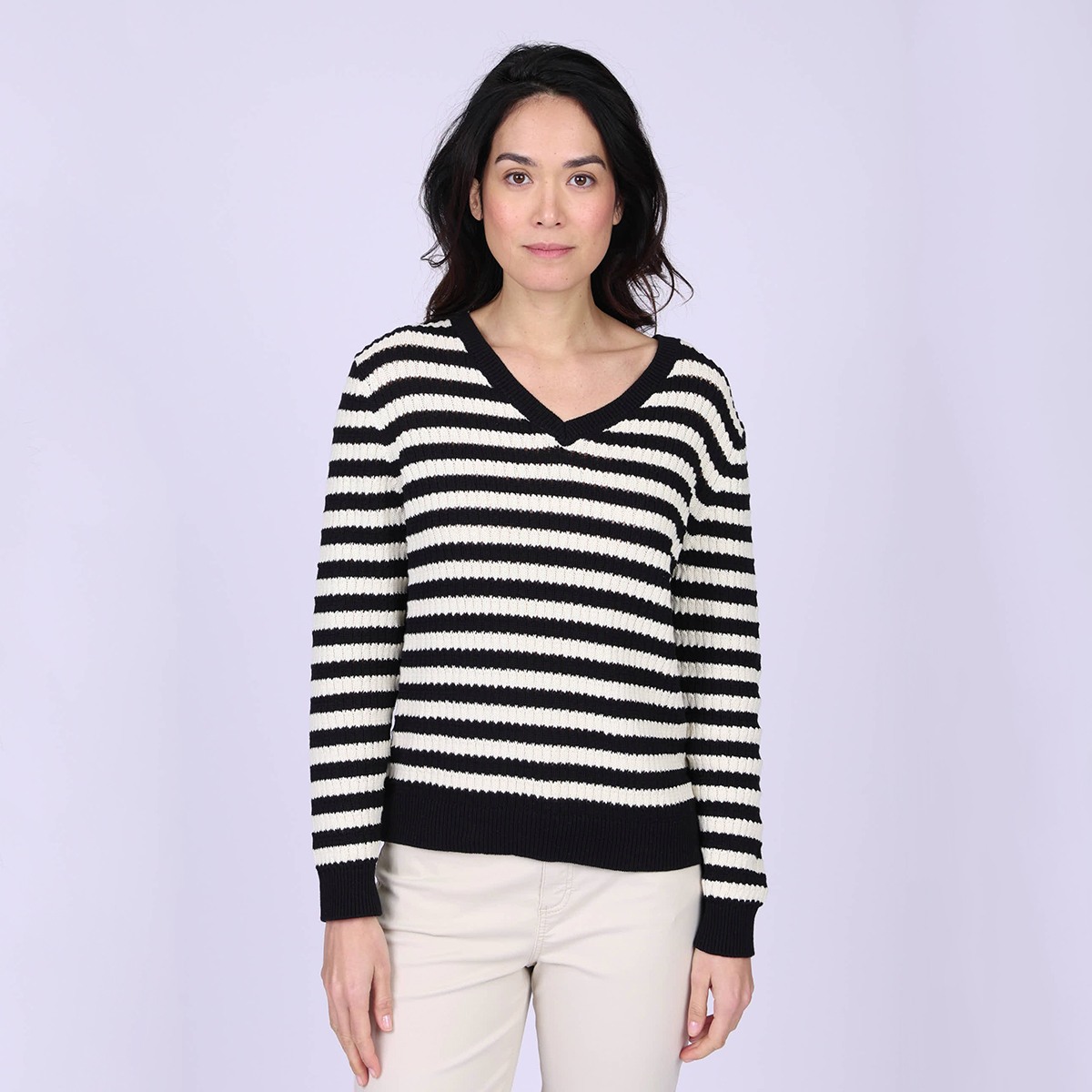 Pull ajouré Glenda noir, MISE AU GREEN
