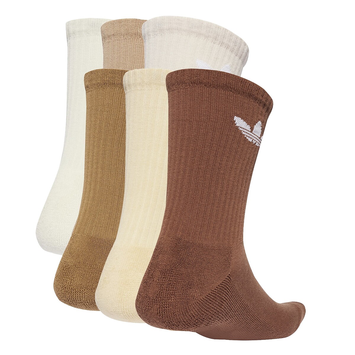 Lot de 6 paires de chaussettes, rembourrées marron/beige, adidas Originals