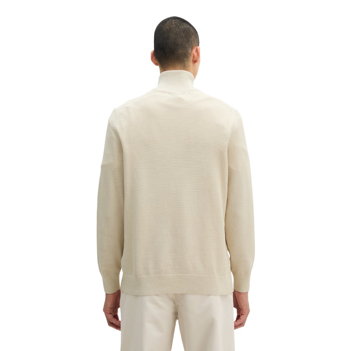 Troyer standard en piqué de coton biologique beige, MARC O'POLO