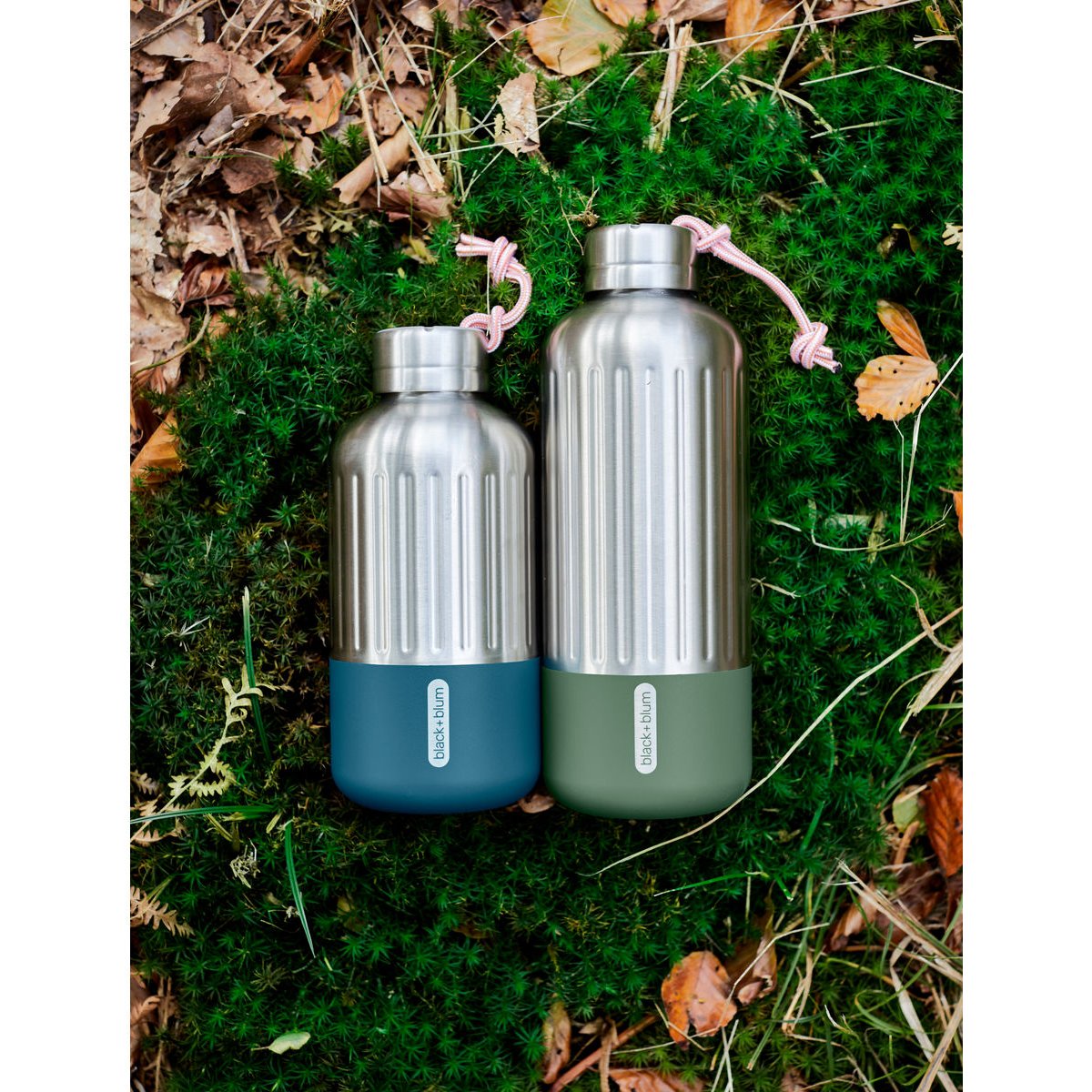 Gourde isotherme explorer en acier inoxydable olive 850 ml gris, BLACK + BLUM