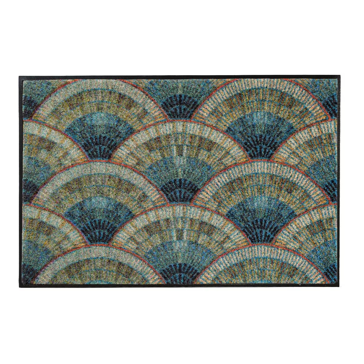 Tapis decor caoutchouc & nylon ECAILLES canard, GARNIER THIEBAUT