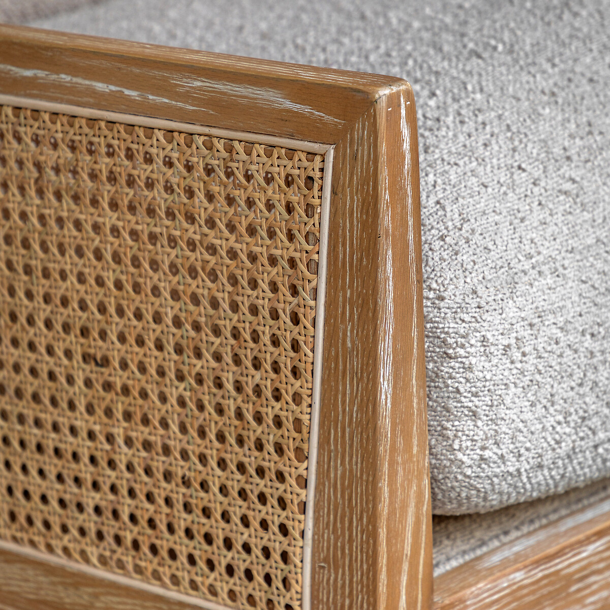 Satara Rattan Armchair with Boucle Cushions natural, ÉDITÉ