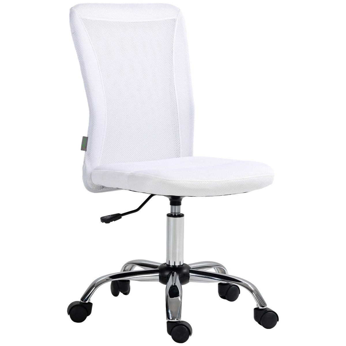 Chaise de bureau Polyester Blanc blanc, HOMCOM