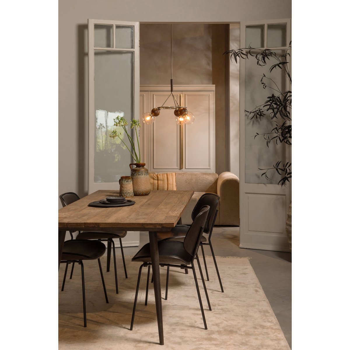 Chaises de table métal CLOSE noir, WOOOD