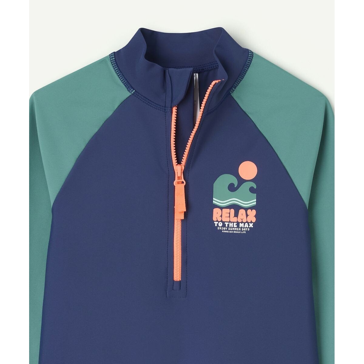 T-shirt manches longues, protection UV bleu/vert, TAPE A L'OEIL