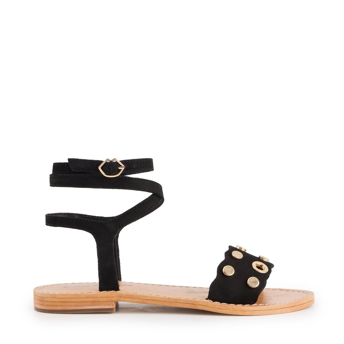 Sandales En Cuir Sophie noir, BONS BAISERS