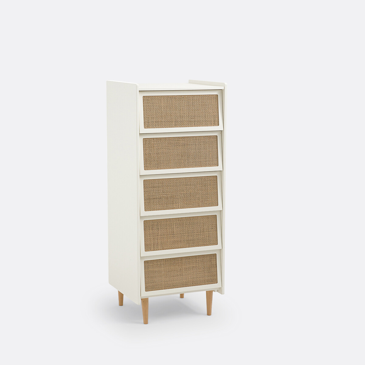 Chiffonnier 5 tiroirs en cannage, Kaya blanc cassé, LA REDOUTE INTERIEURS