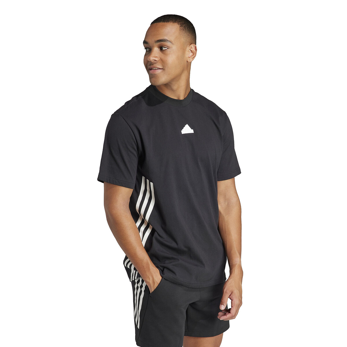 T-shirt manches courtes 3 bandes noir, ADIDAS SPORTSWEAR