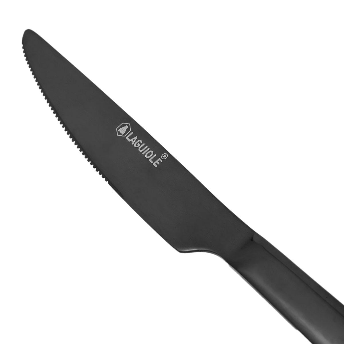 Ménagère 24 pièces - "Théa noir" argent, LAGUIOLE CUISSON