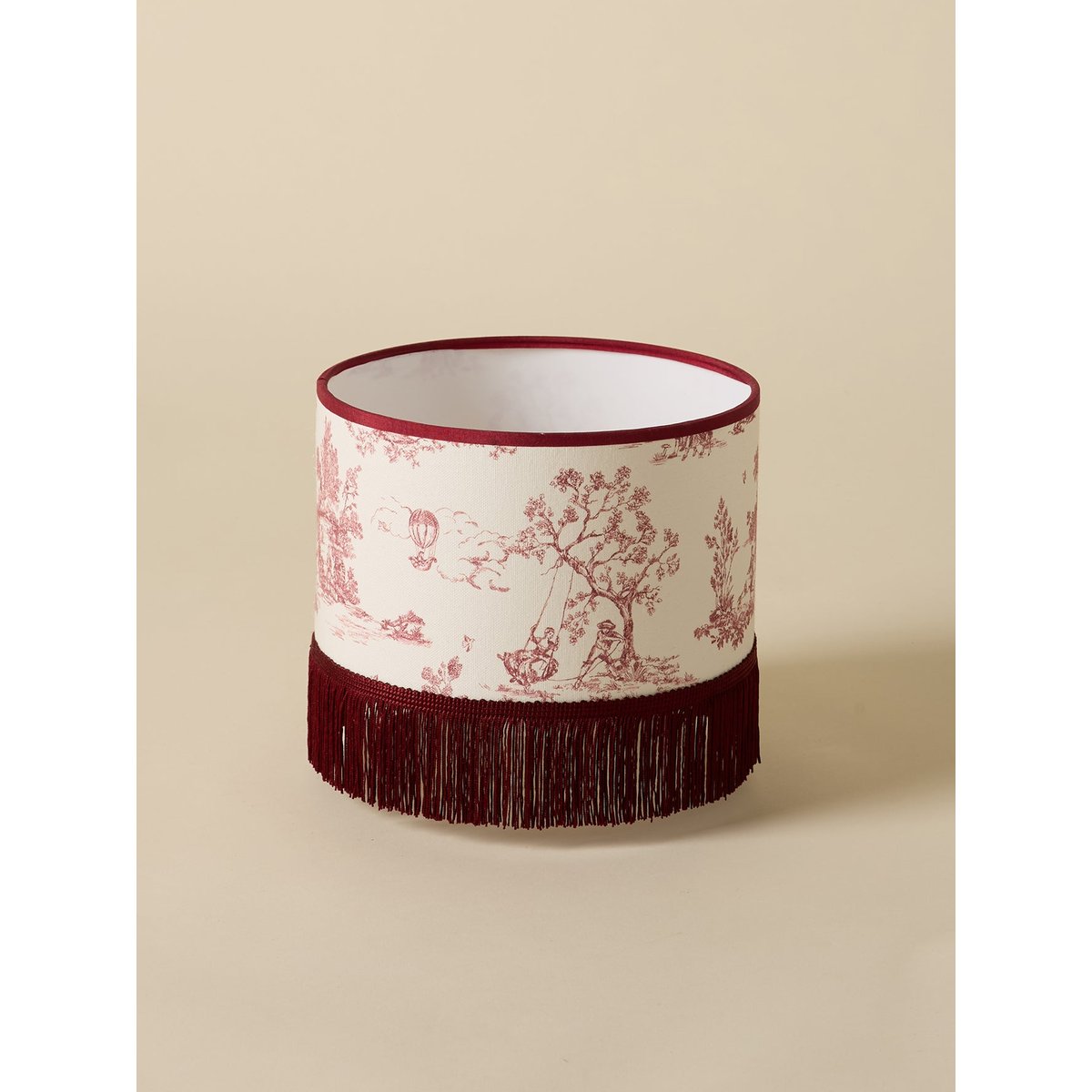 Abat-jour toile de jouy - Petit modèle jouy bordeaux, CYRILLUS