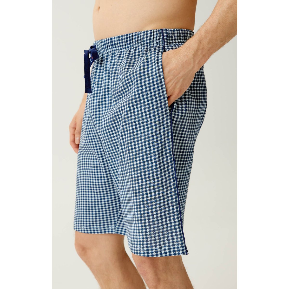 Pyjashort en jersey de coton léger imprimé Pilote de lit marine, ARTHUR