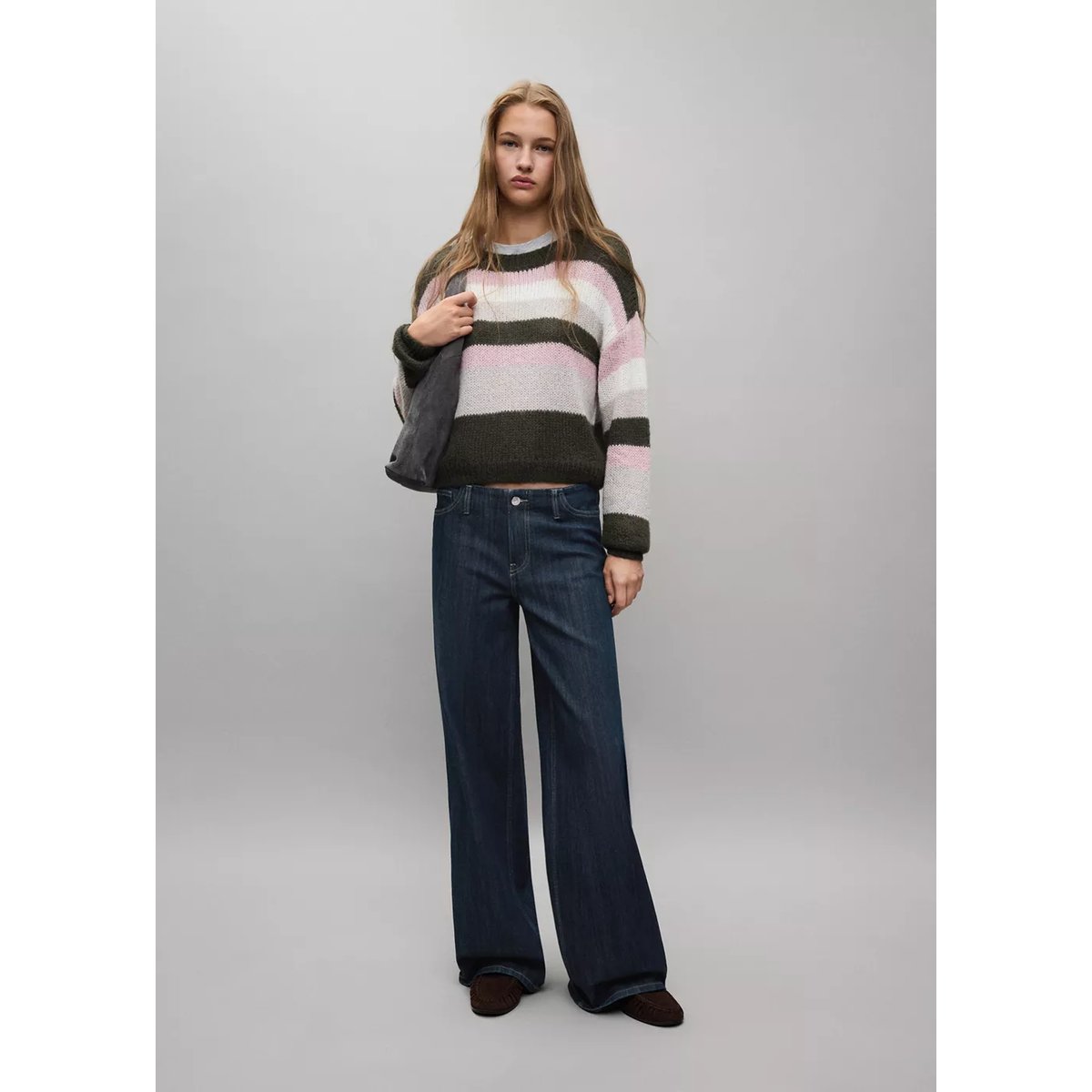 Pull à rayures vert, MANGO TEEN
