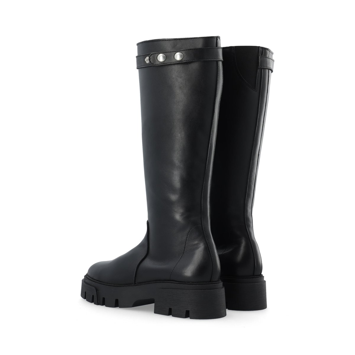 Bottes Au Genou noir - black, BIANCO