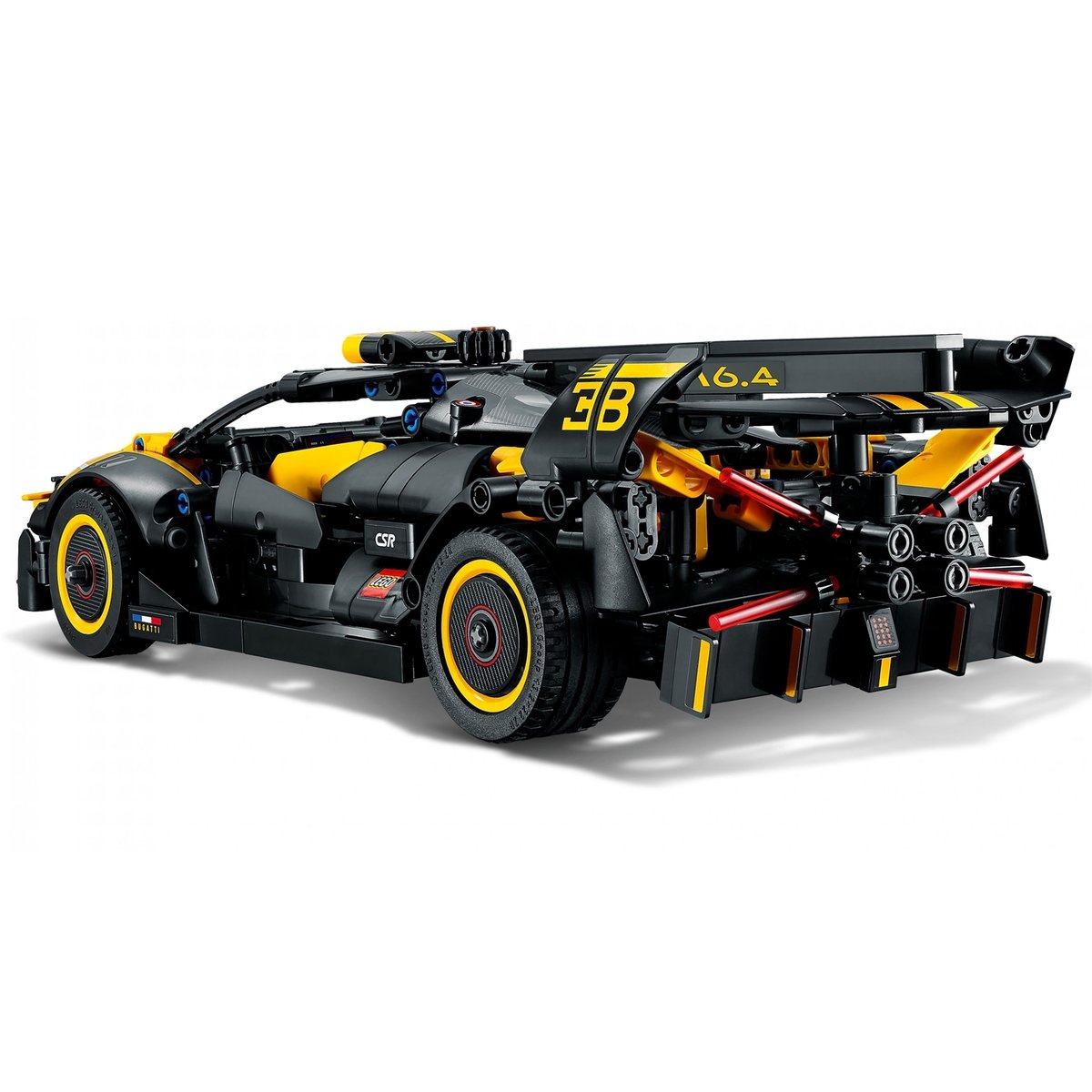 LEGO Technic - Modèle de voiture de course Bugatti 42151 jaune et noir, LEGO