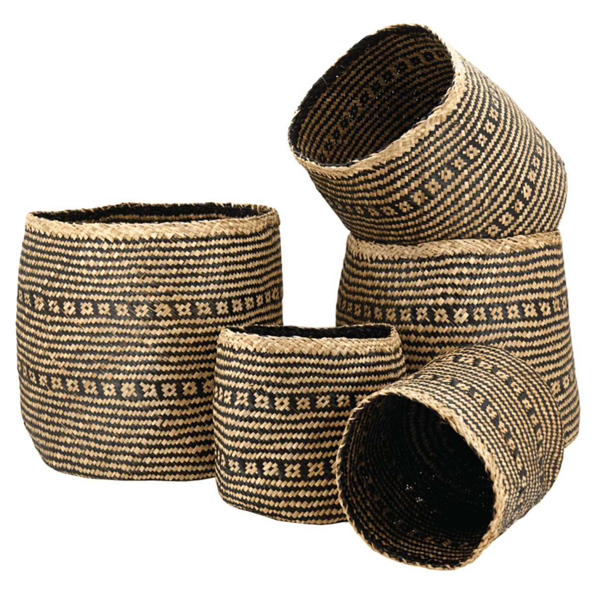 Cache pot jonc de mer teinté Pot de 28 cm couleur unique, AUBRY GASPARD