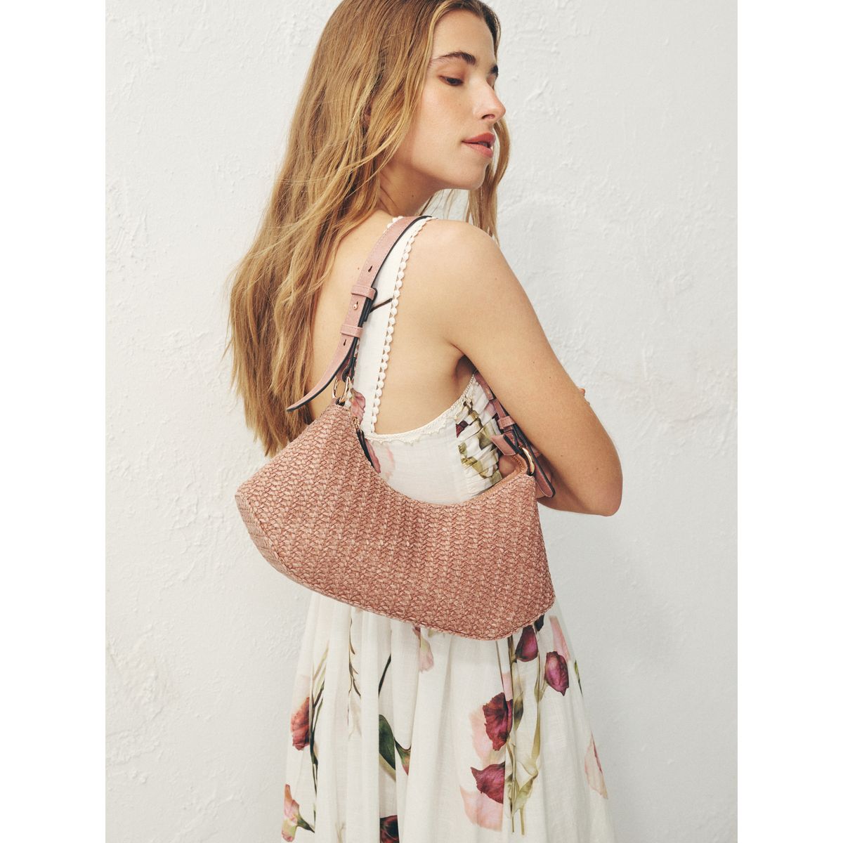 Sac porté épaule arrondi rose, NEXT