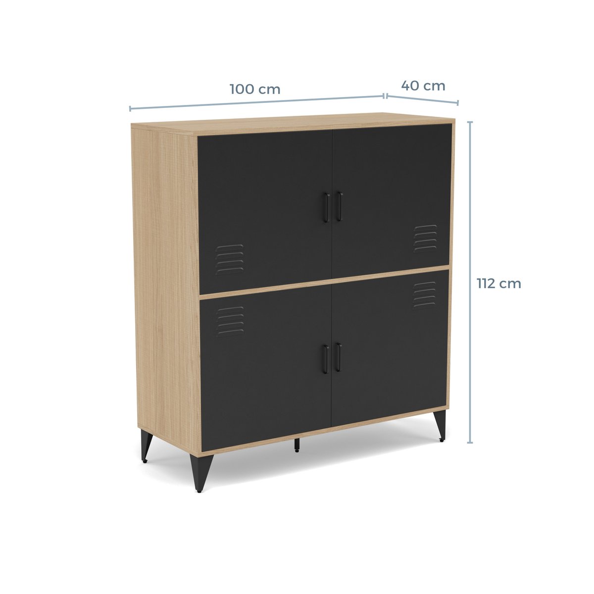 Buffet - TRIBECA bois / noir, BEST MOBILIER