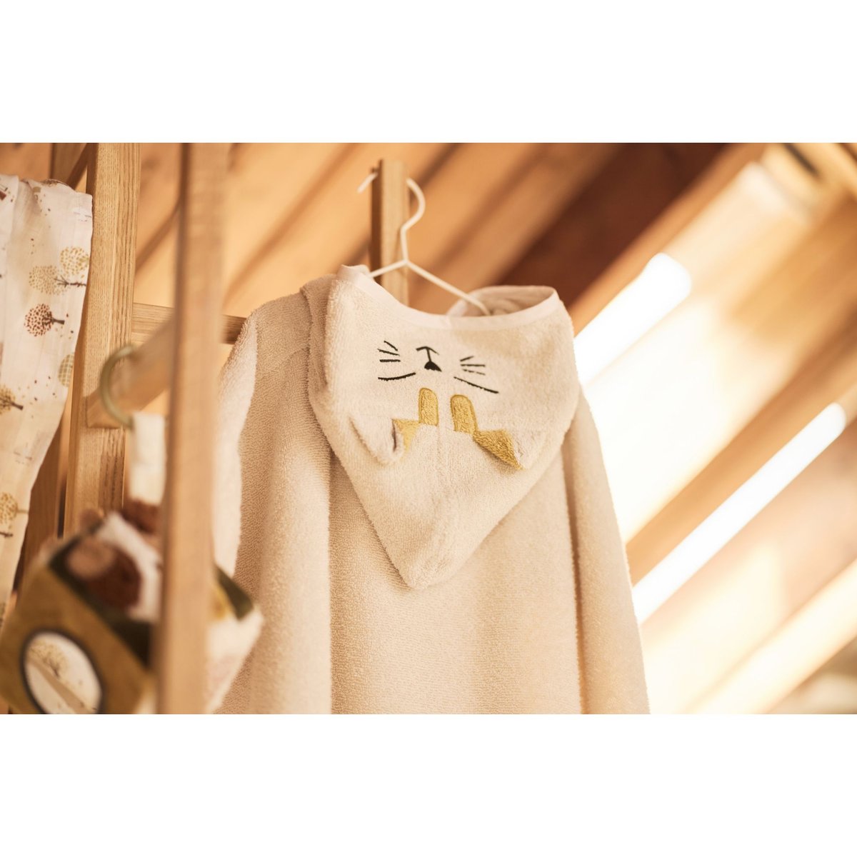 Poncho de bain éponge Charlie beige, JOLLEIN