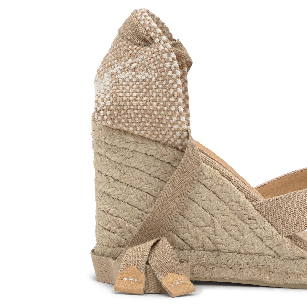 Sandales compensées en jute tressée à brides croisées BAILEY PLATFORM sable, CASTANER