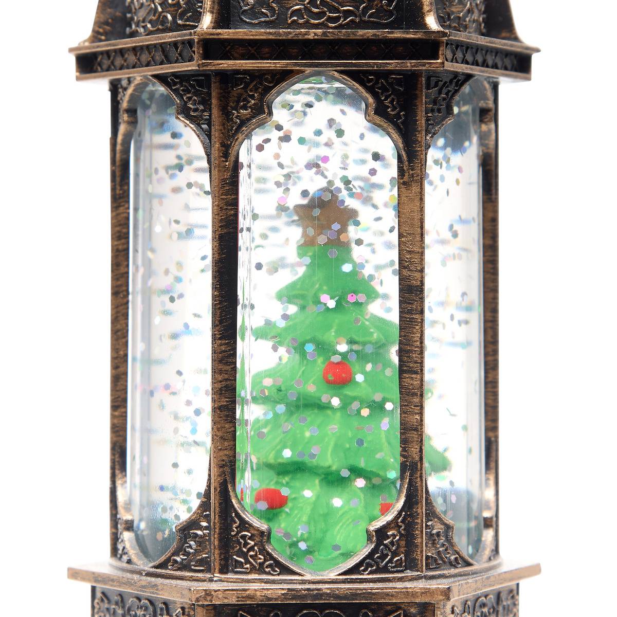 SDN INT LANTERNE EAU 1L H14 P sapin, FEERIC LIGHTS & CHRISTMAS