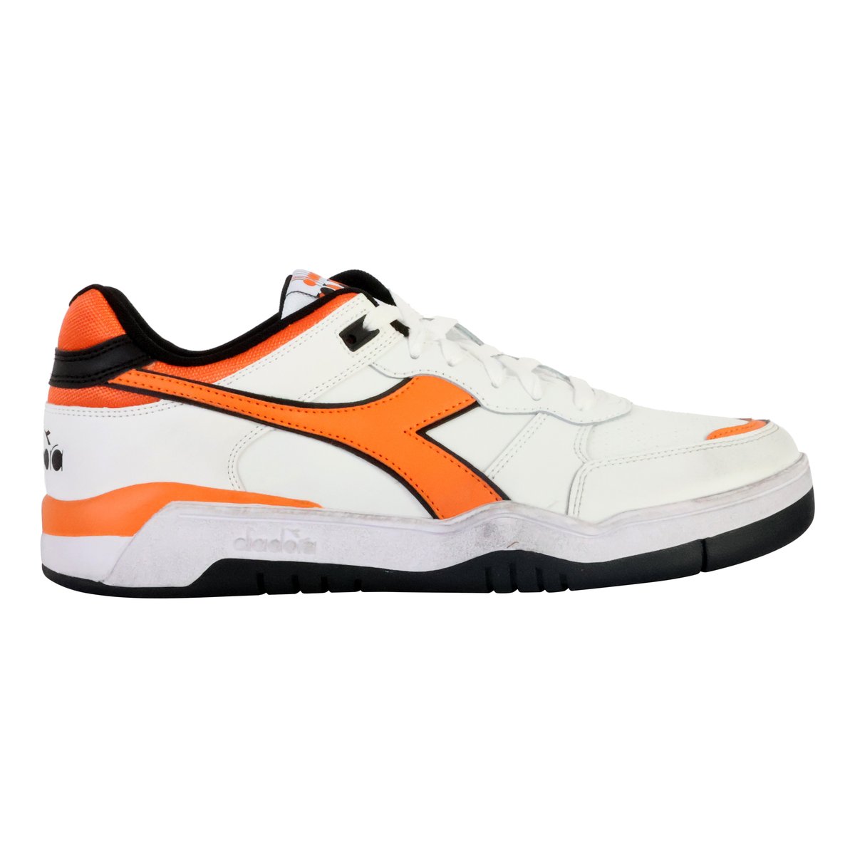 Basket Cuir blanc-orange, DIADORA