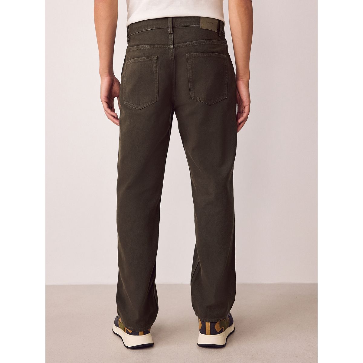 Jean en toile aspect denim marron, NEXT