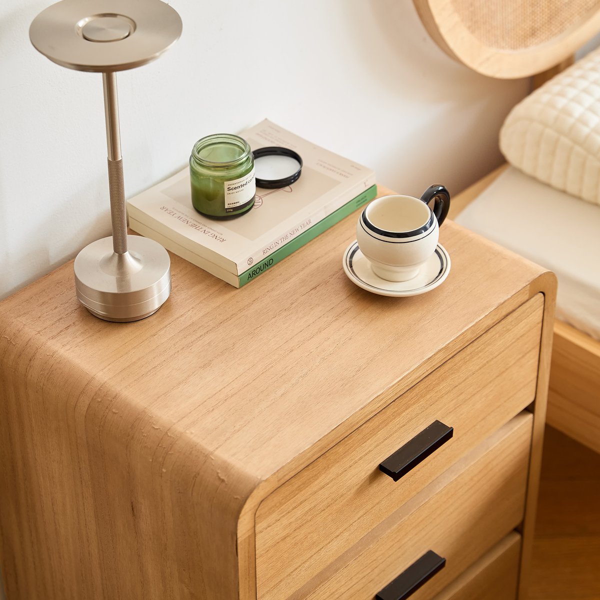 Table de chevet, chiffonnier 3 tiroirs, bois, VAXTORP bois naturel, NORDLYS