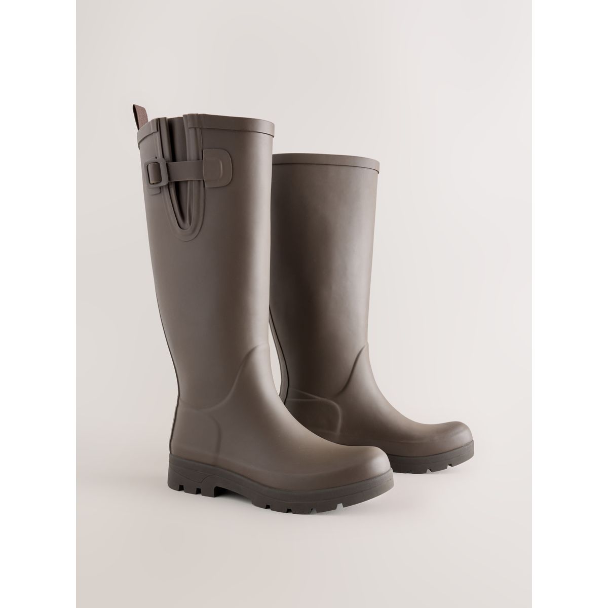Bottes en caoutchouc à semelle épaisse marron chocolat, NEXT