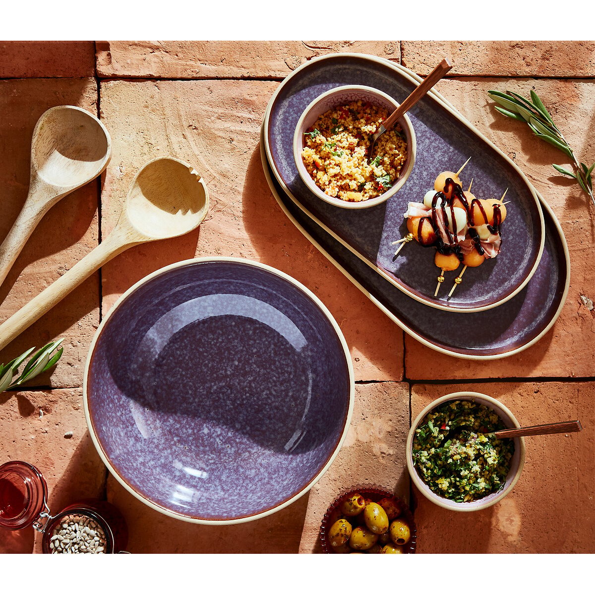Minerals Medium Serving Bowl purple, PORTMEIRION