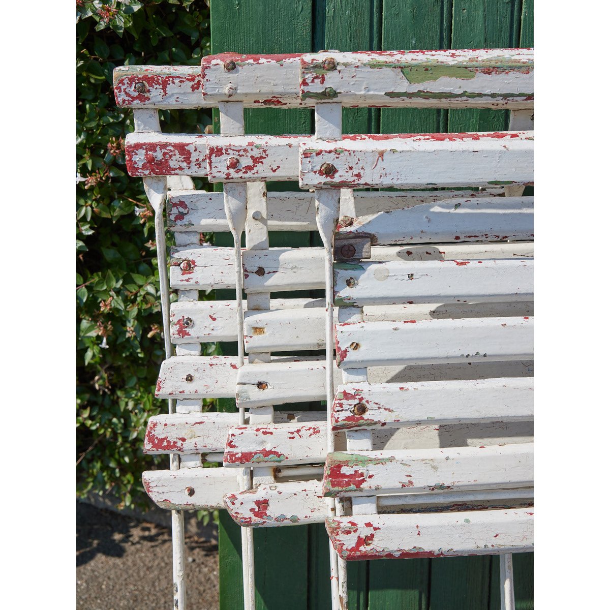 Lot de 4 chaises pliantes vintage Claude N°1441 - Bon état blanc, DEBONGOUT