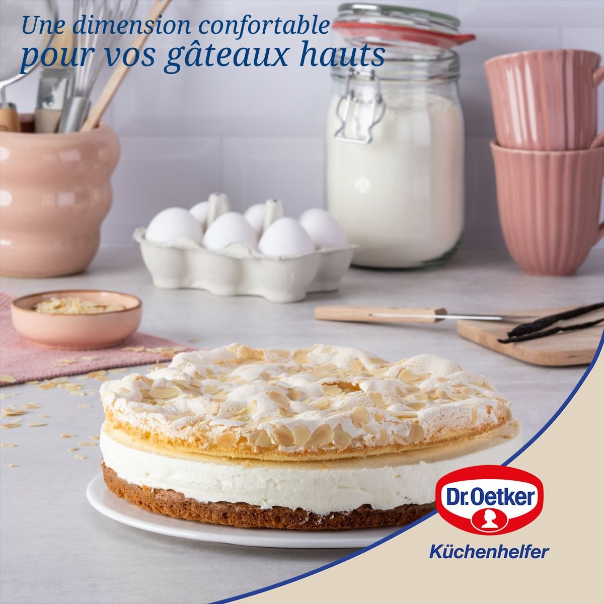 Ensemble de 2 Moules à manqué à charnière 26 cm BACK-TREND blanc, DR OETKER