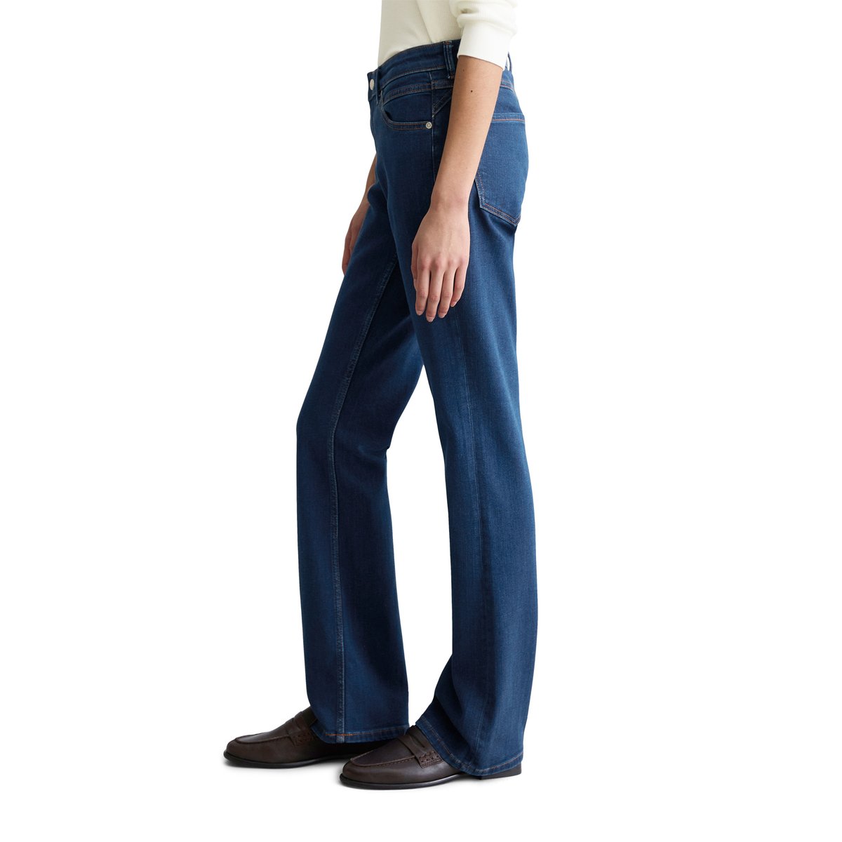 Jeans modèle Nella bootcut en coton organique mélangé stretch bleu clair, MARC O’POLO DENIM