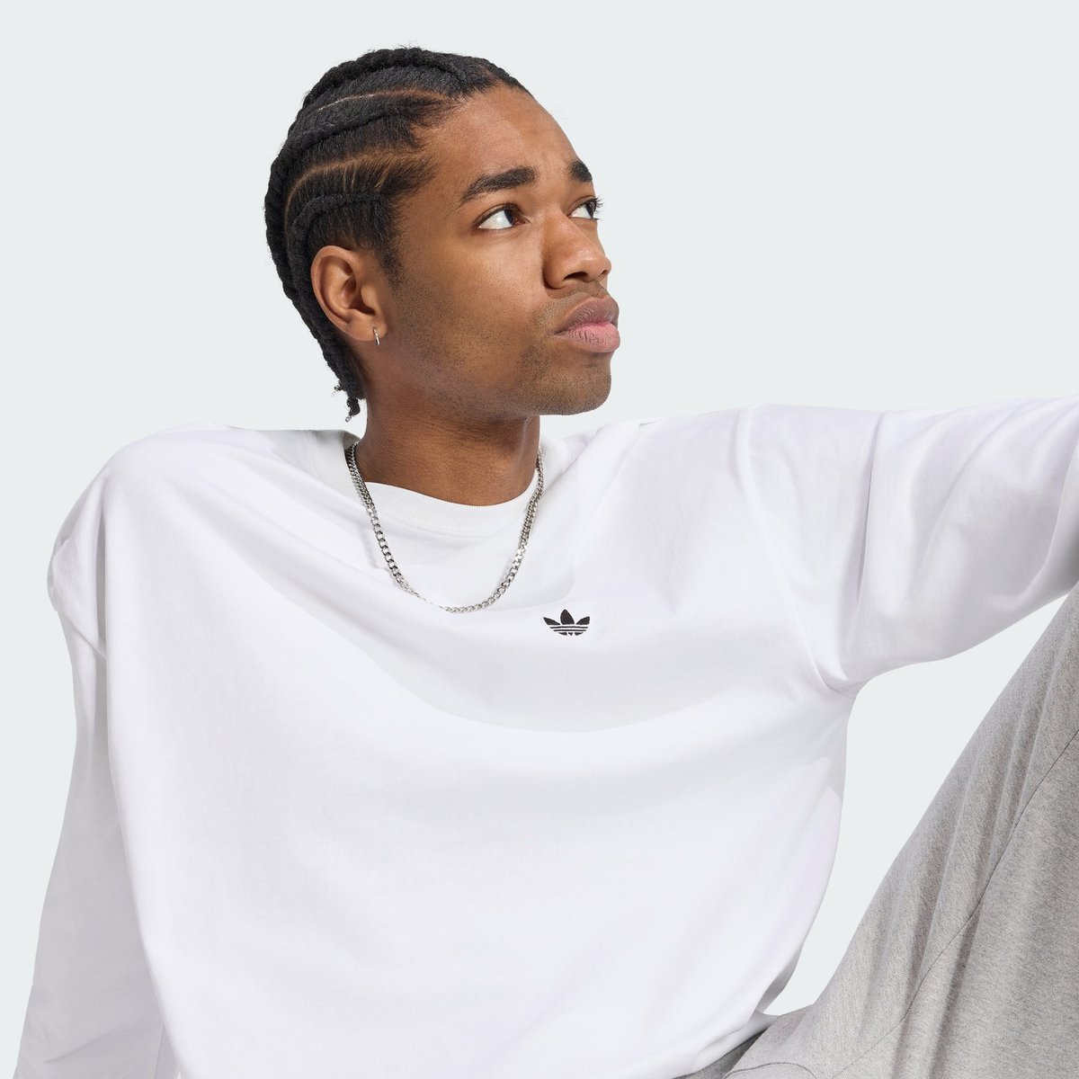 T-Shirt Manches Longues Trèfle Essentials T-Shirt Manches Longues Trèfle Essentials white, adidas Originals