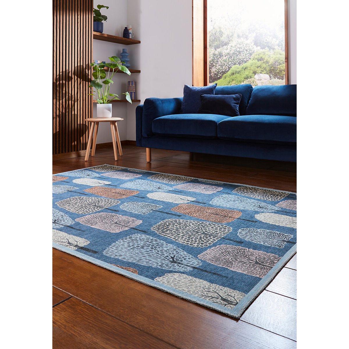 Cedar Washable Rug midnight blue, SCION