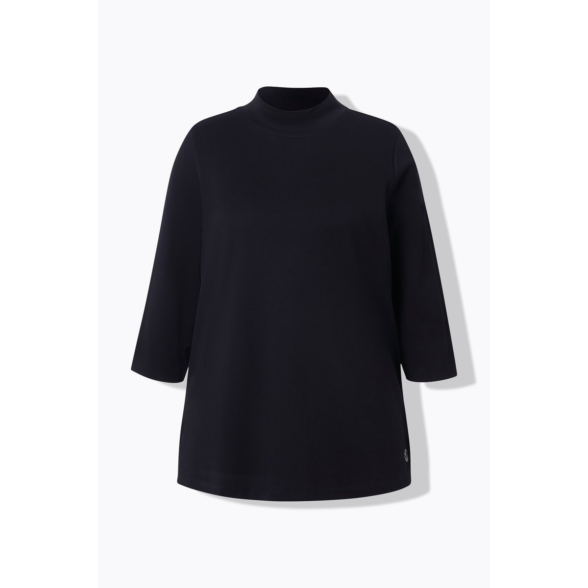 T-shirt à col montant et manches 3/4 noir, ULLA POPKEN