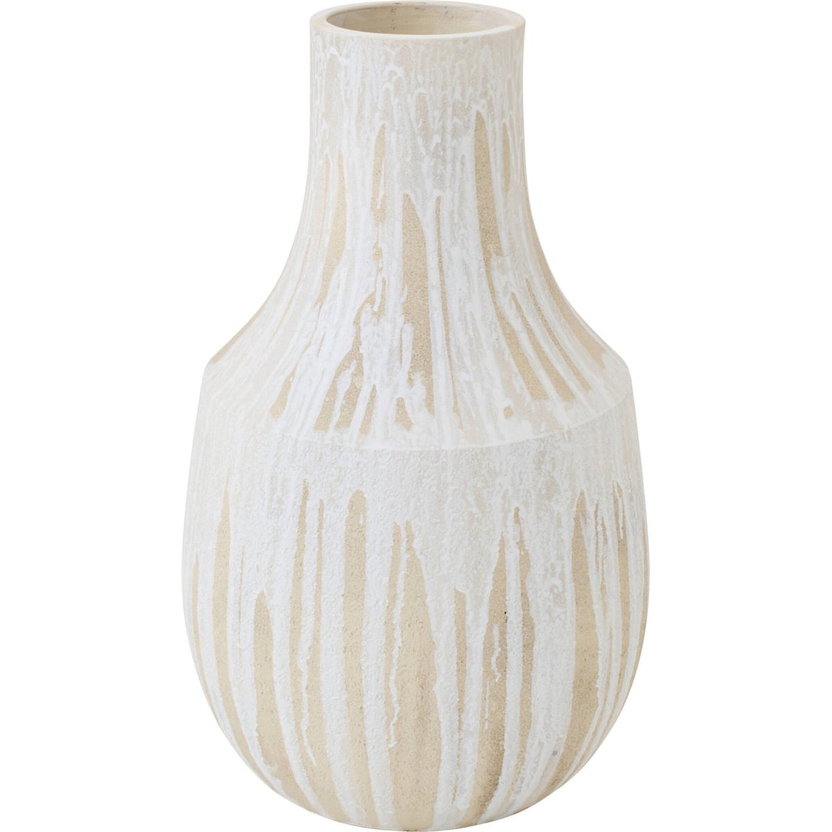 Vase en céramique fait main blanc et beige clair, RECOLLECTION