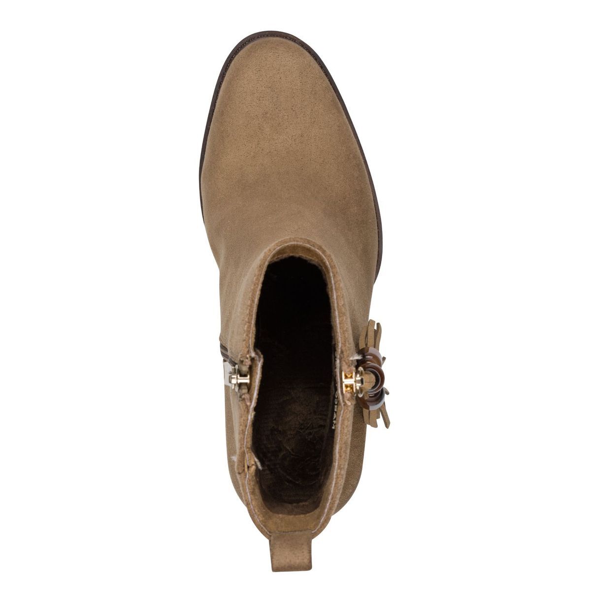 Bottine talon bloc marron cognac bleu marine, MARCO TOZZI