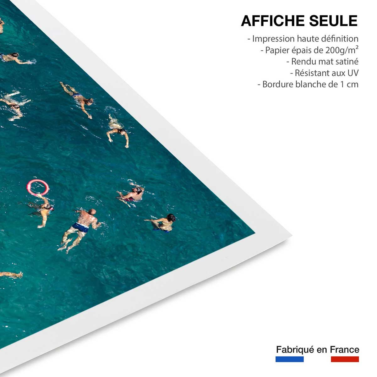 Affiche tous à l'eau! affiche seule, HEXOA