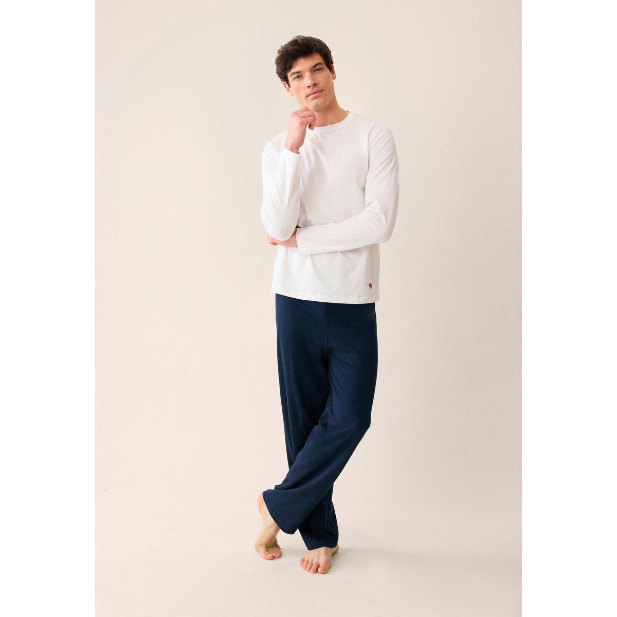 Ensemble pyjama haut   anthracite et pantalon vert en coton Superbe & Invincible blanc bleu marine, LE SLIP FRANCAIS
